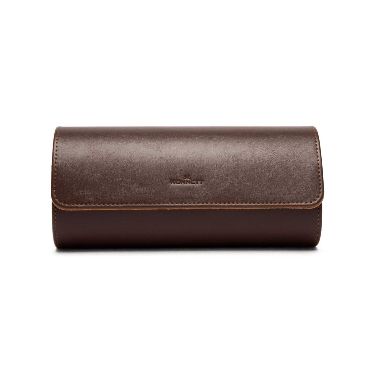 Brown Oiled Leather Watch Roll – Luxury Travel Case Kennett Great Britain