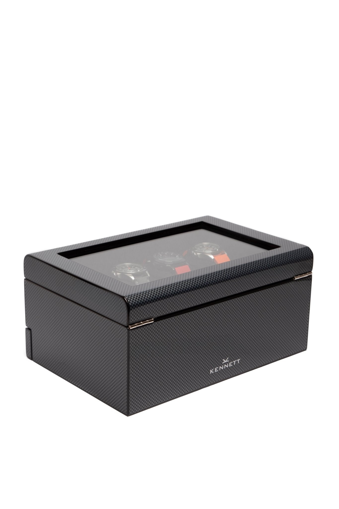 Kennett 8 Watch Box Valet Organiser | Carbon Fibre Storage for Watches & Accessories watch boxKennett Great Britain
