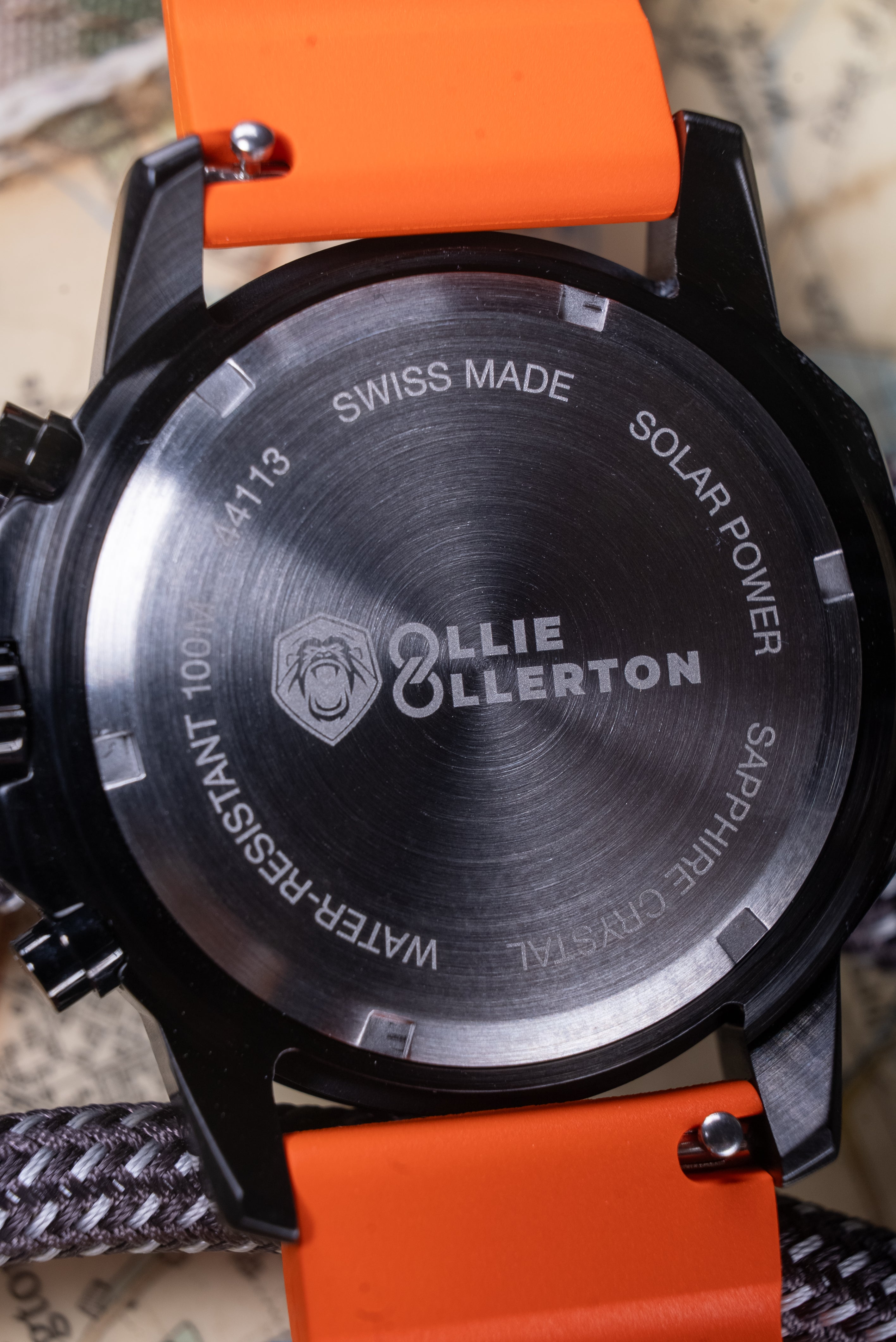 Kennett x Ollie Ollerton Solarforce — Limited Edition Swiss Solar Chronograph, Black, 42mm
