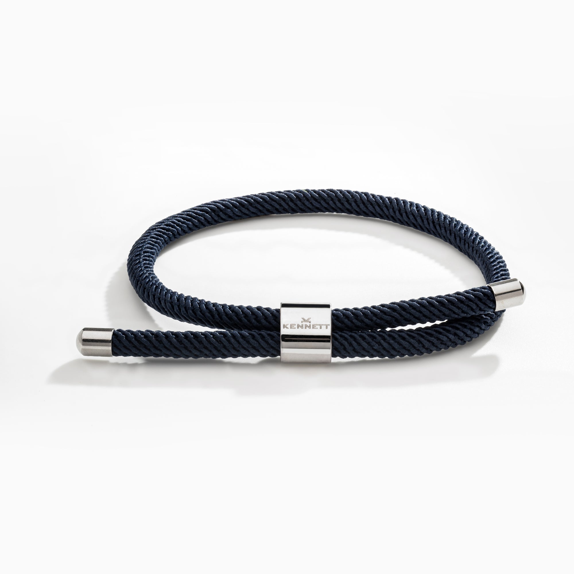 yachty navy bracelet by Kennett, adjustable cord jewellery