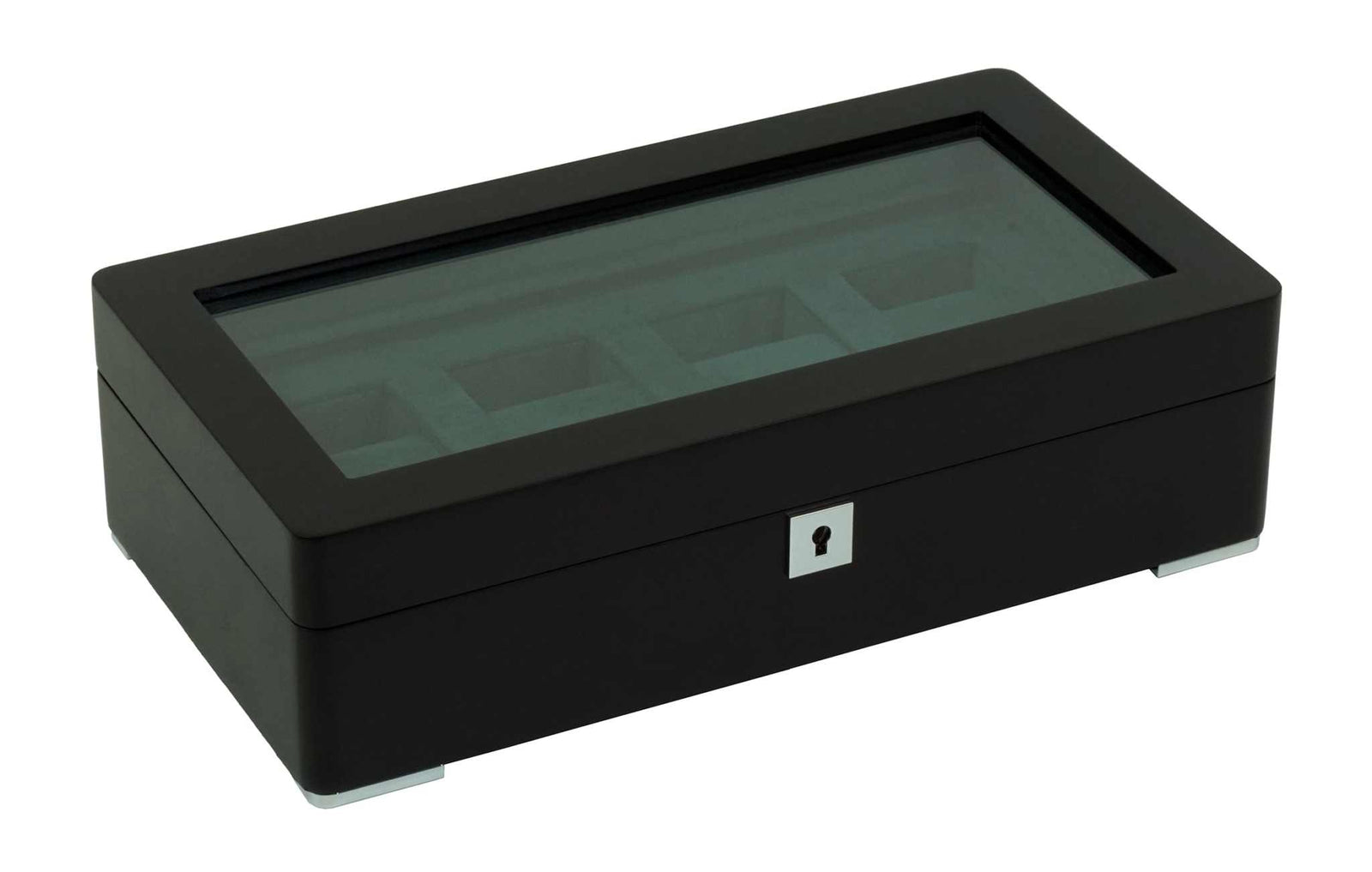 Kennett 4 - Slot Wooden Watch Box – Elegant Black Finish Kennett Great Britain