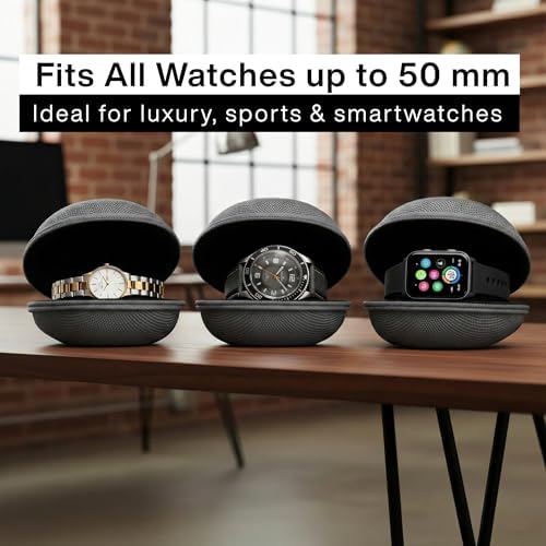 Grey Single Watch Travel Case – Bold, Secure & Stylish