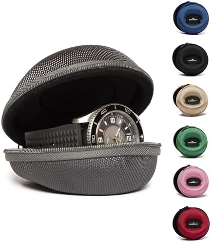 Grey Single Watch Travel Case – Bold, Secure & Stylish
