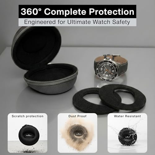 Grey Single Watch Travel Case – Bold, Secure & Stylish
