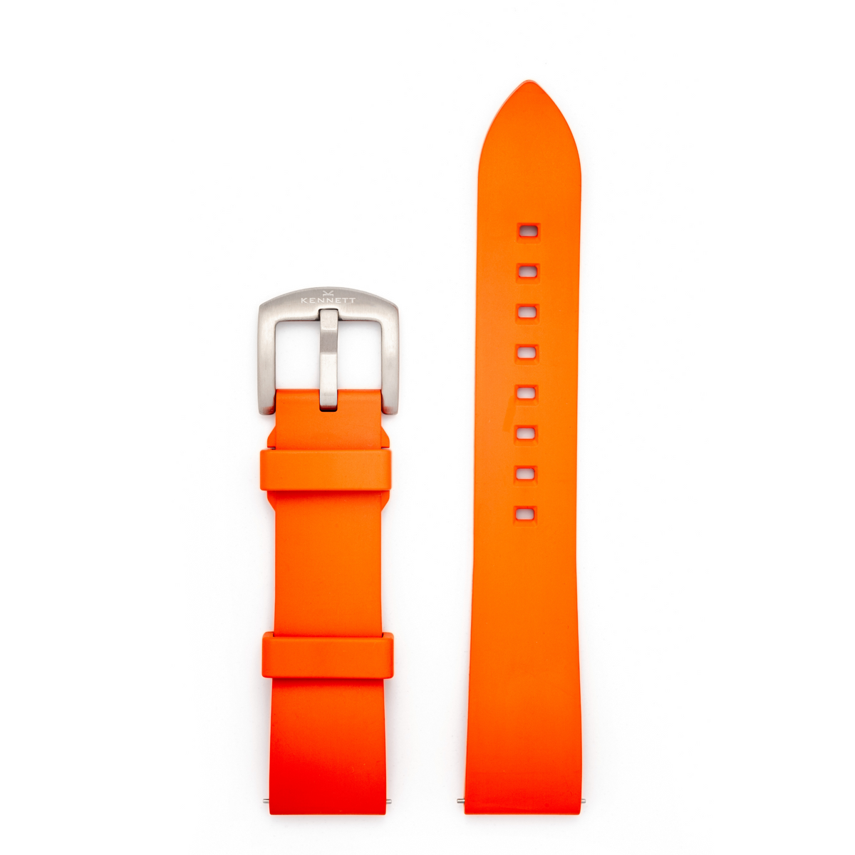 22MM Kennett FKM Rubber Orange Watch Brand