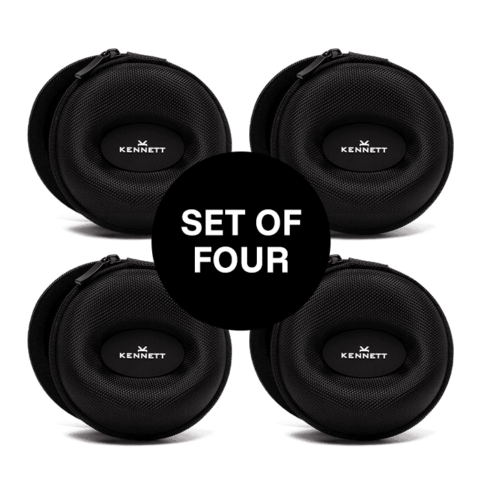Set of Four Kennett Black Watch Travel Cases