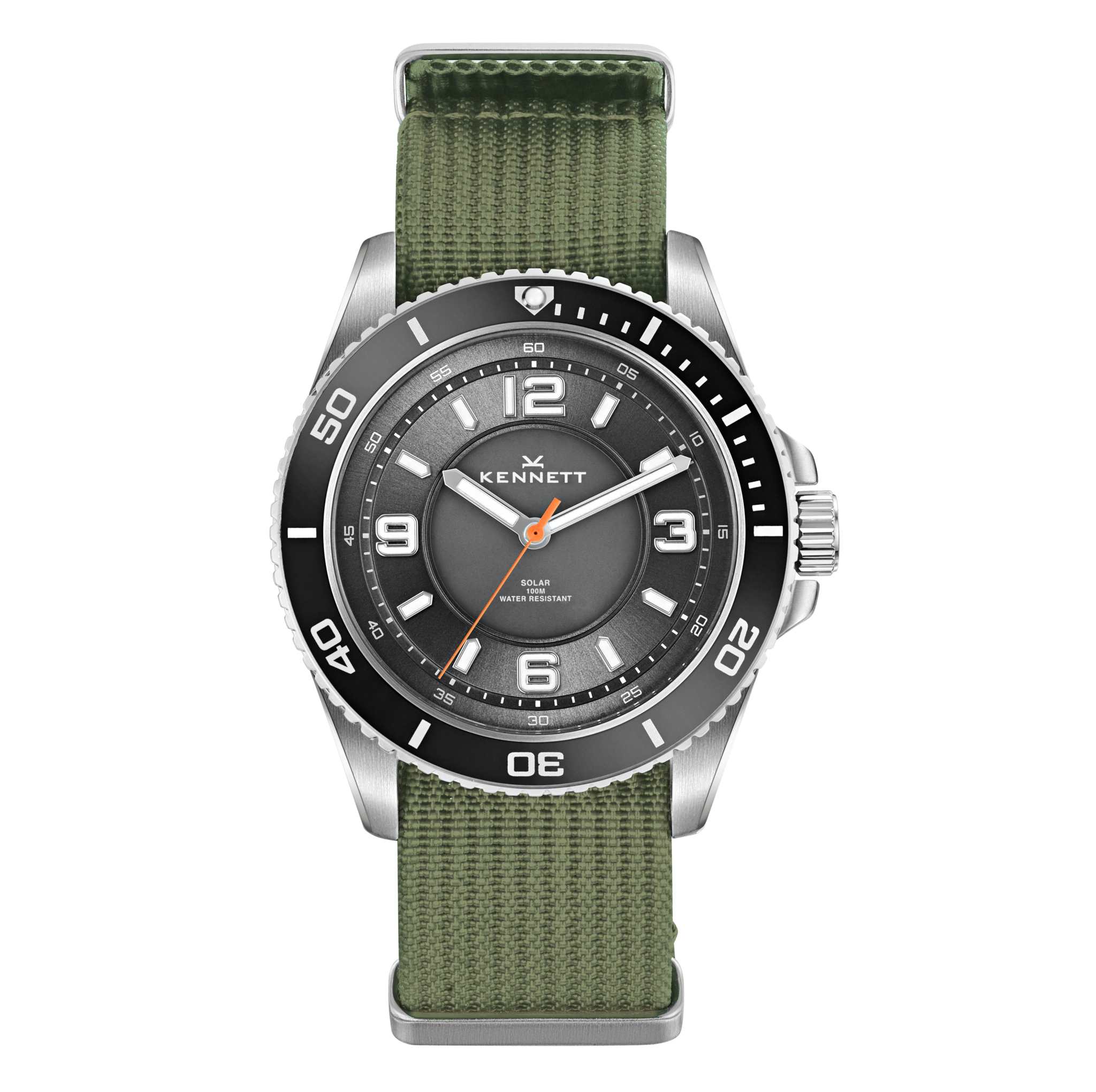 Kennett Solaxplorer Solar-Powered Adventure Watch with Fabric Straps