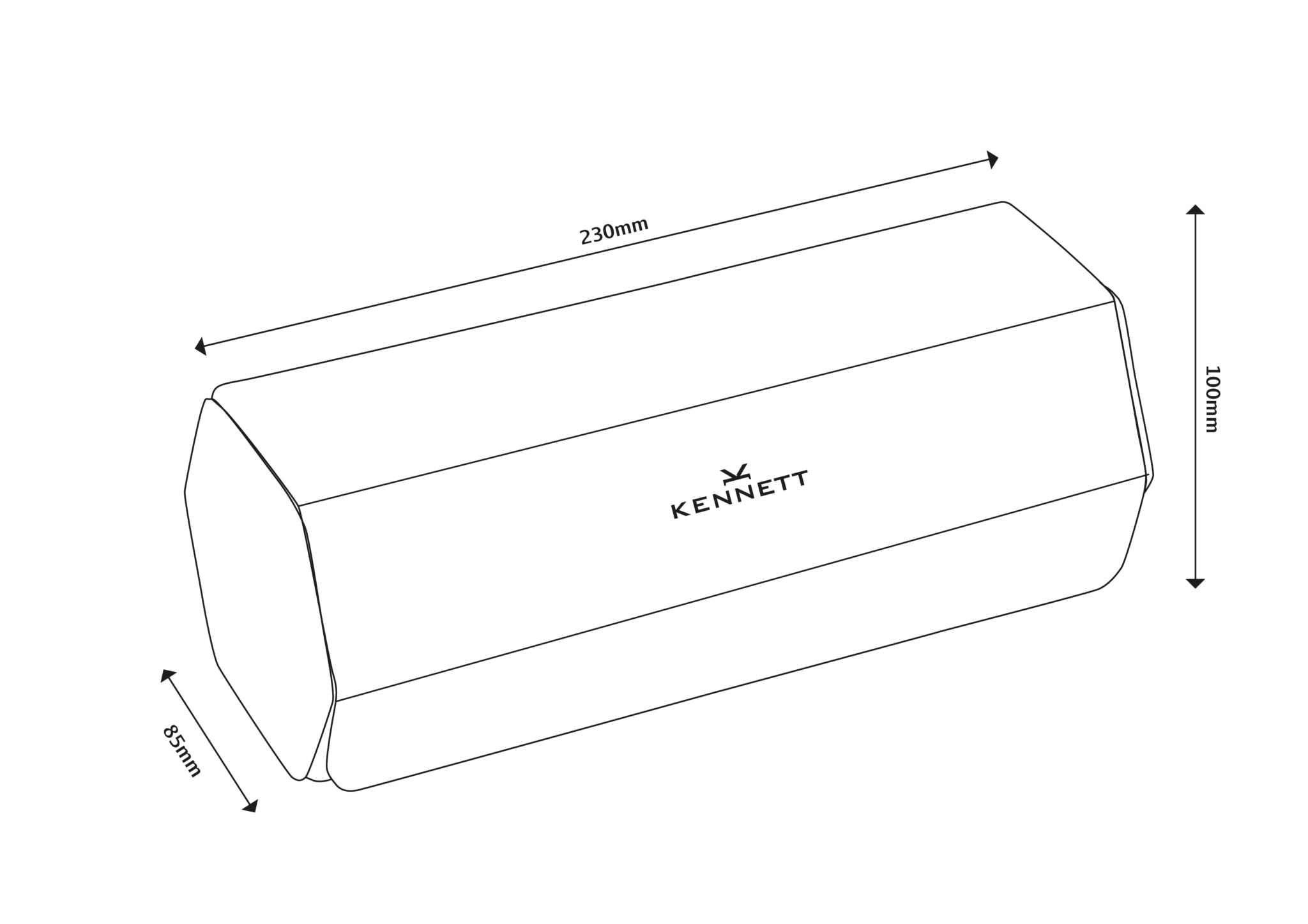 Kennett 3 - Piece Hexagon Watch Case – Dark Blue Kennett Great Britain
